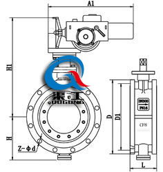 D941X電動法蘭蝶閥 (配DZW執(zhí)行器)