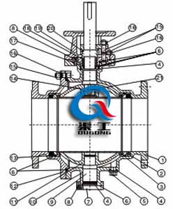 固定式法蘭球閥 (結(jié)構(gòu)圖)